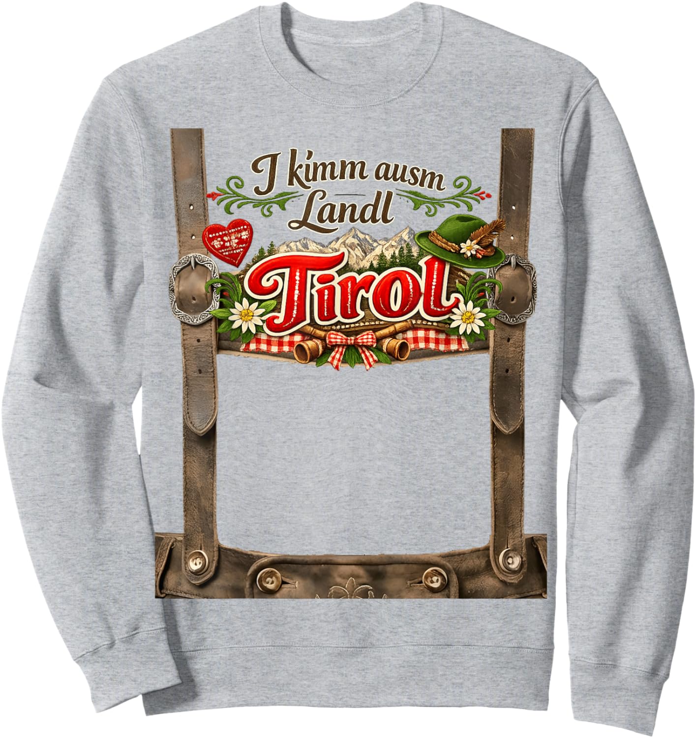 Tyrol DJ Apres Ski Outfit It's Time to Celebrate Tyrol Sweatshirt - Sweatshirt | Ash