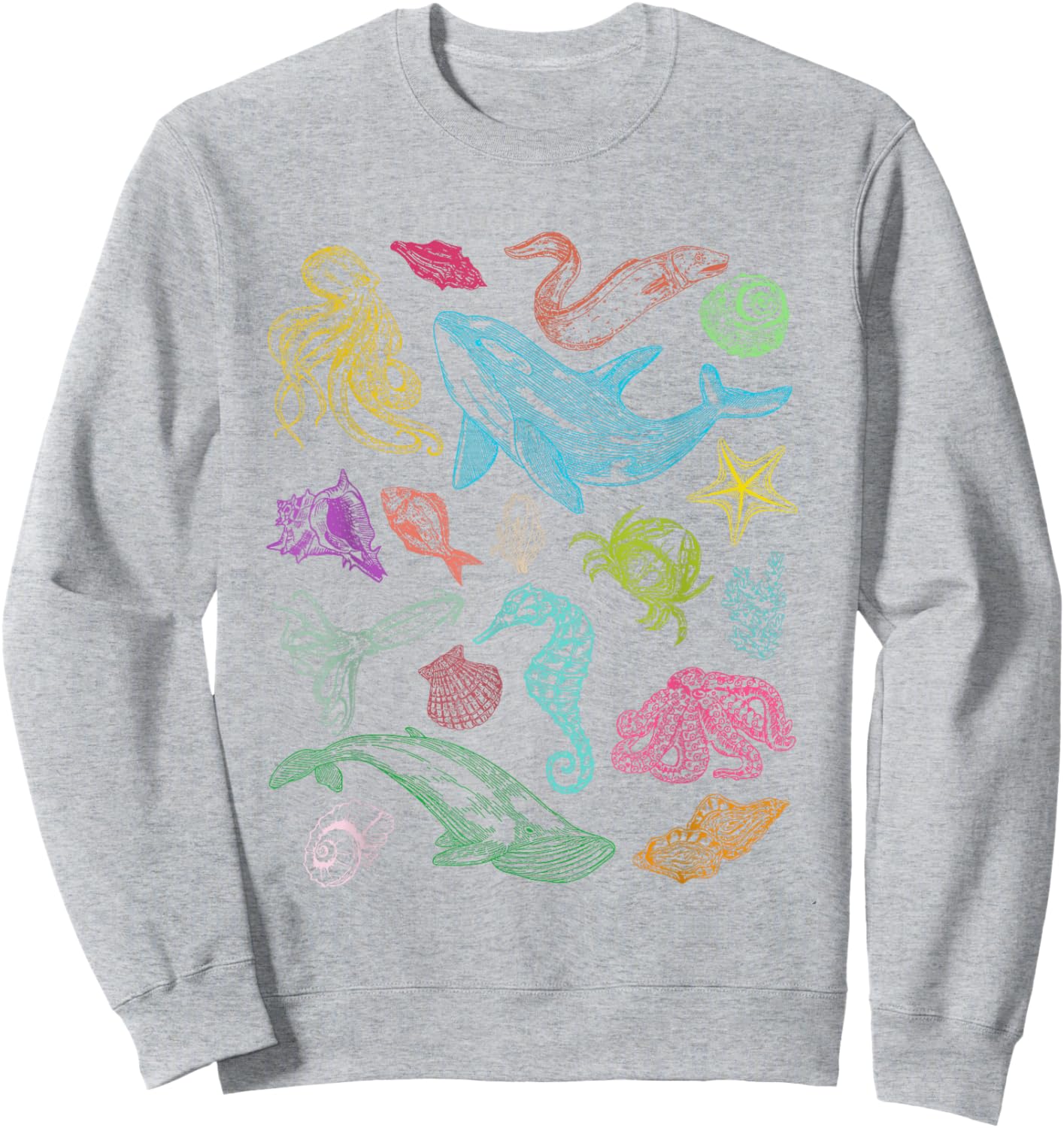Sea Animal Ocean Nature Sealife Whale Protect The Oceans Sweatshirt - Sweatshirt | Ash
