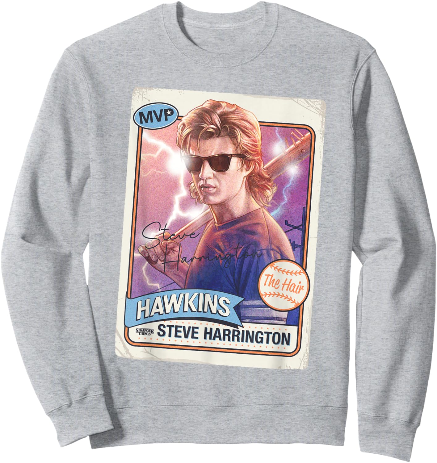Stranger Things Harrington Hair Officially Licensed Sweatshirt - Sweatshirt | Ash
