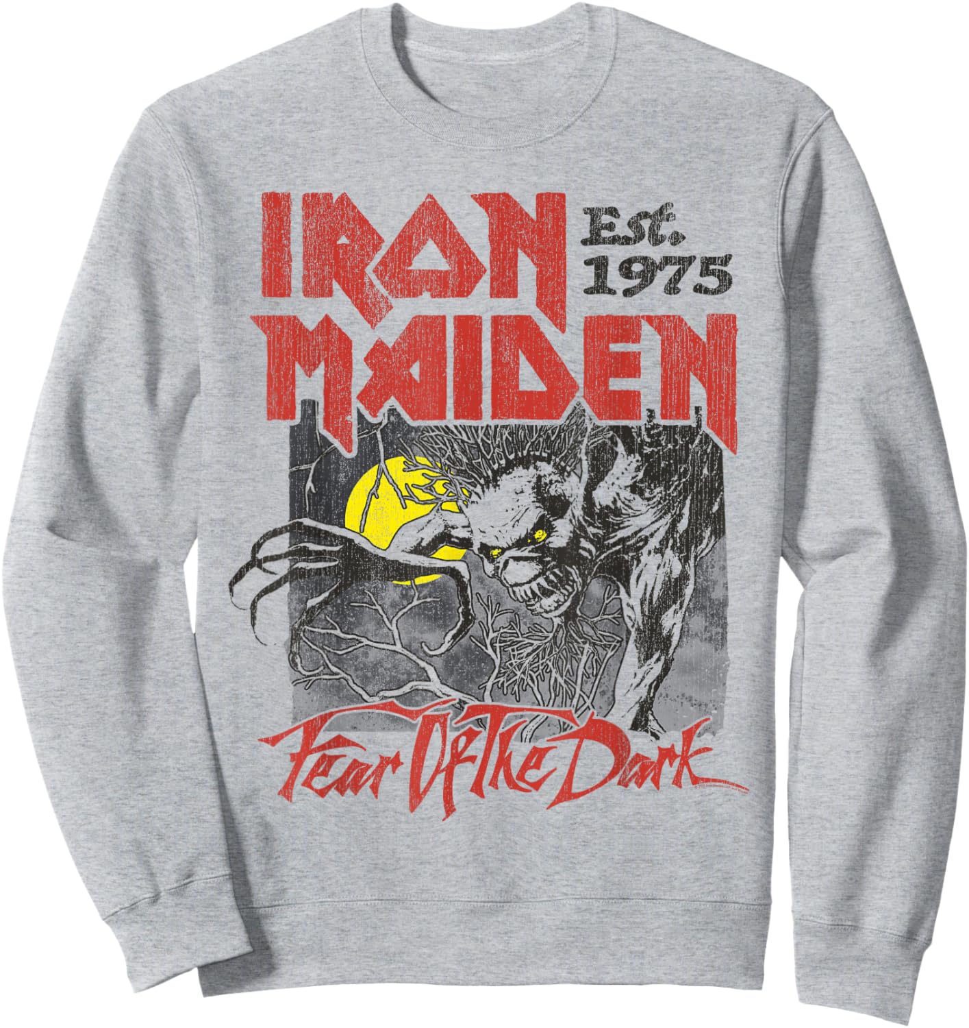 Iron Maiden Fear of The Dark Lemon Sweatshirt - Sweatshirt | Ash