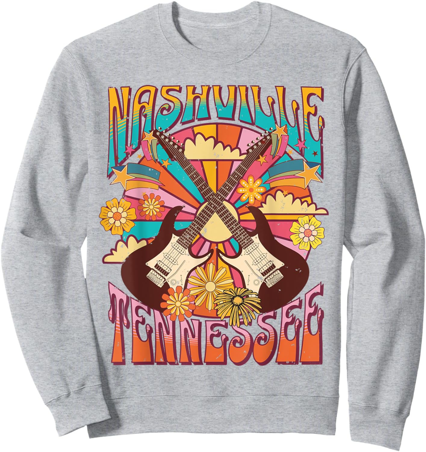 Nashville Country Music City Girls Trip Retro Nash Bash Bach Sweatshirt - Sweatshirt | Ash