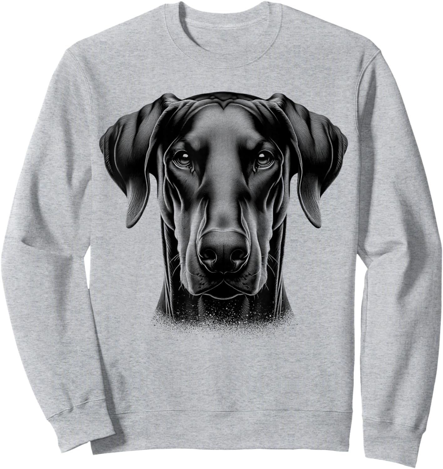 Proud Doberman Head with Floppy Ears Sweatshirt - Sweatshirt | Ash