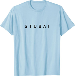 Stubai Souvenirs / Stubai Ski Resorts Minimalistisches Design T-Shirt - T-Shirt | Light Blue