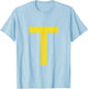 Letter T Funny Chipmunk Group Matching Halloween Costume T-Shirt - T-Shirt | Light Blue