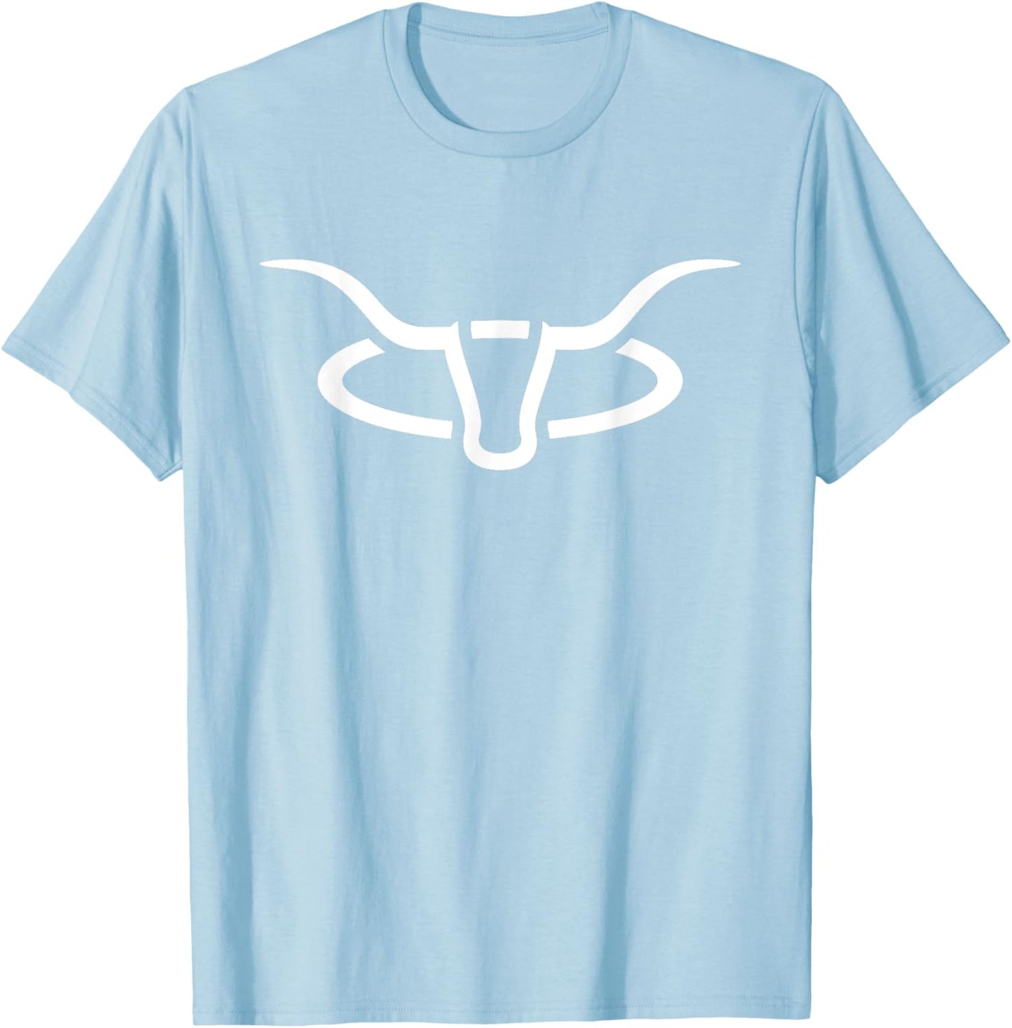 CCR Original Fort Worth Longhorn Rodeo Orange White Logo T-Shirt - T-Shirt | Light Blue