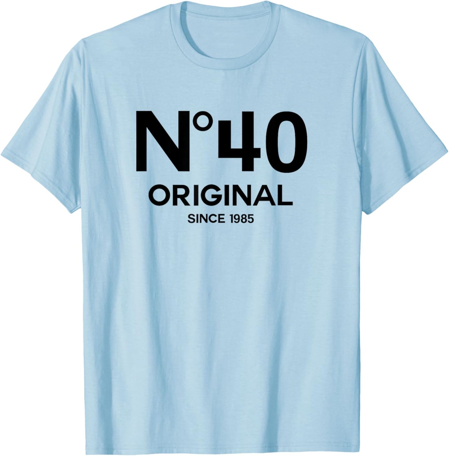 No 40 Original 40th Birthday Born in 1985 Fiftieth Retro T-Shirt - T-Shirt | Light Blue