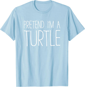 Pretend I'm A Turtle Shirt Adult Kids Men Women Costume T-Shirt - T-Shirt | Light Blue