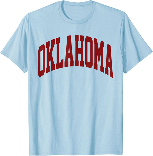 Retro Oklahoma Throwback Souvenir Oklahoma Red Classic T-Shirt - T-Shirt | Light Blue