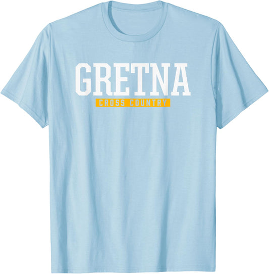 Gretna High School Cross Country T-Shirt - T-Shirt | Light Blue