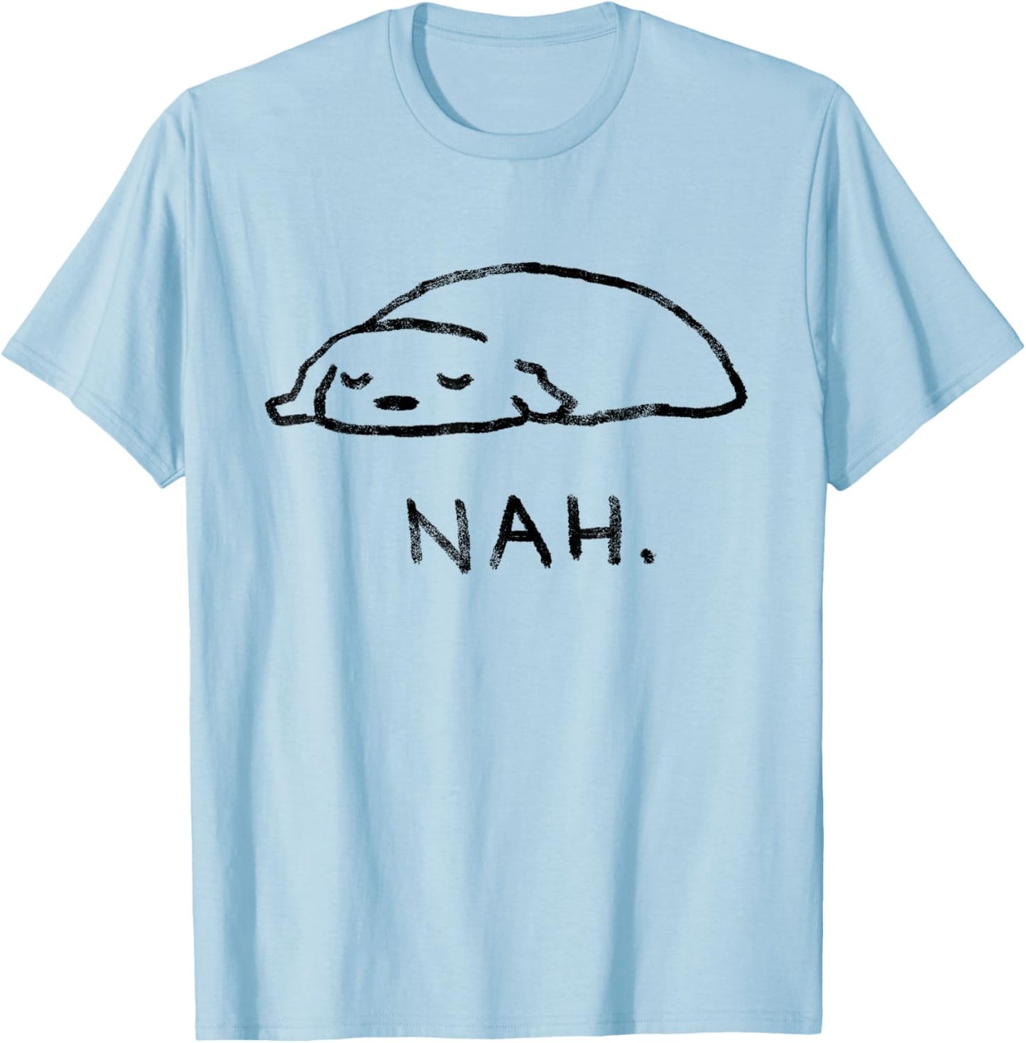 Threadless Fox Shiver Nah. Graphic T-Shirt - T-Shirt | Light Blue