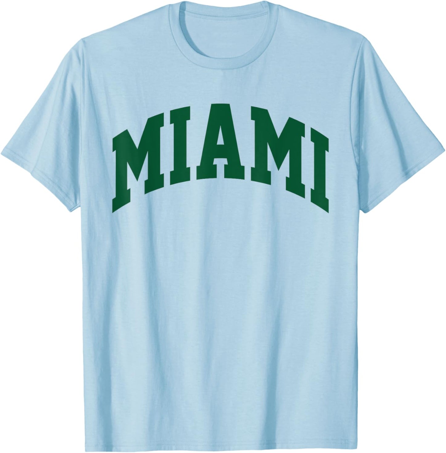 Retro Miami Men Miami Women Vintage Green Orange FL Souvenir T-Shirt - T-Shirt | Light Blue