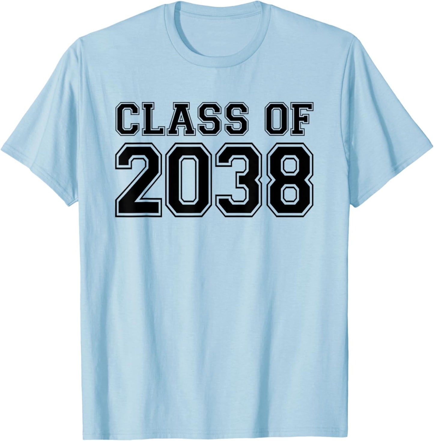 Kindergarten Class of 2038 First Day School Graduation T-Shirt - T-Shirt | Light Blue