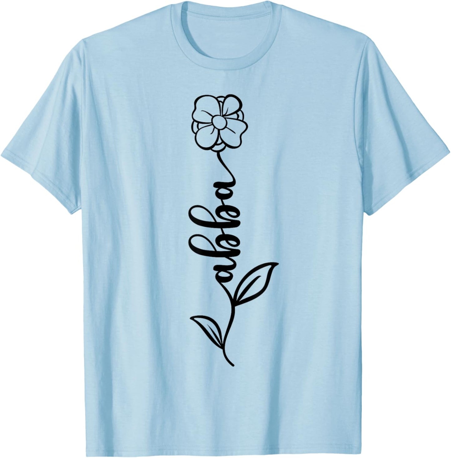 Abba Name Women Men Kids Abba Birthday Shirt Gift Abba Name T-Shirt - T-Shirt | Light Blue