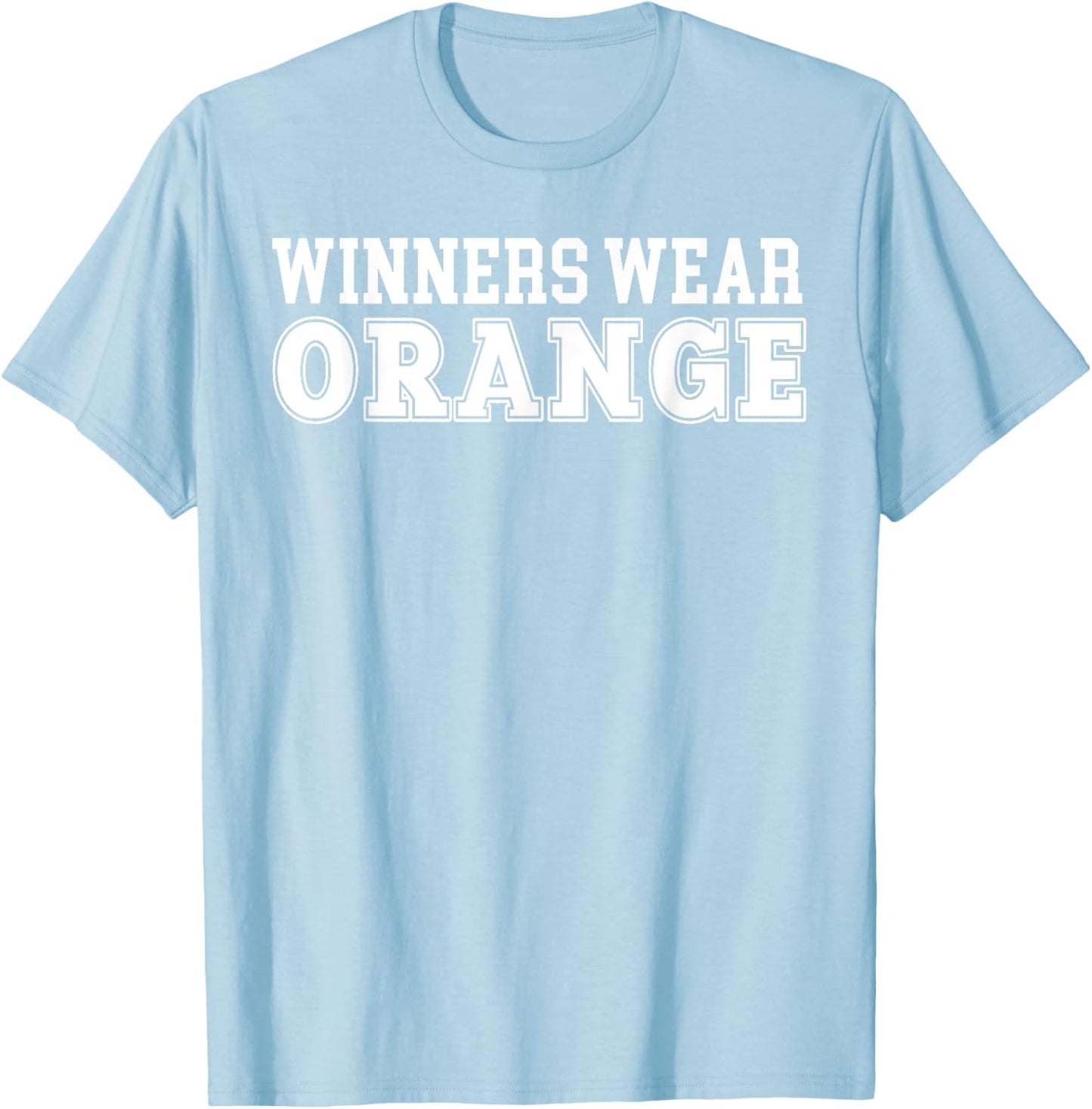 Winners Wear Orange Team Spirit Color War Wear Camp Game T-Shirt - T-Shirt | Light Blue