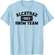Old Man and the Ts Alcatraz Swim Team - Vintage Athletic Distressed T-Shirt - T-Shirt | Light Blue