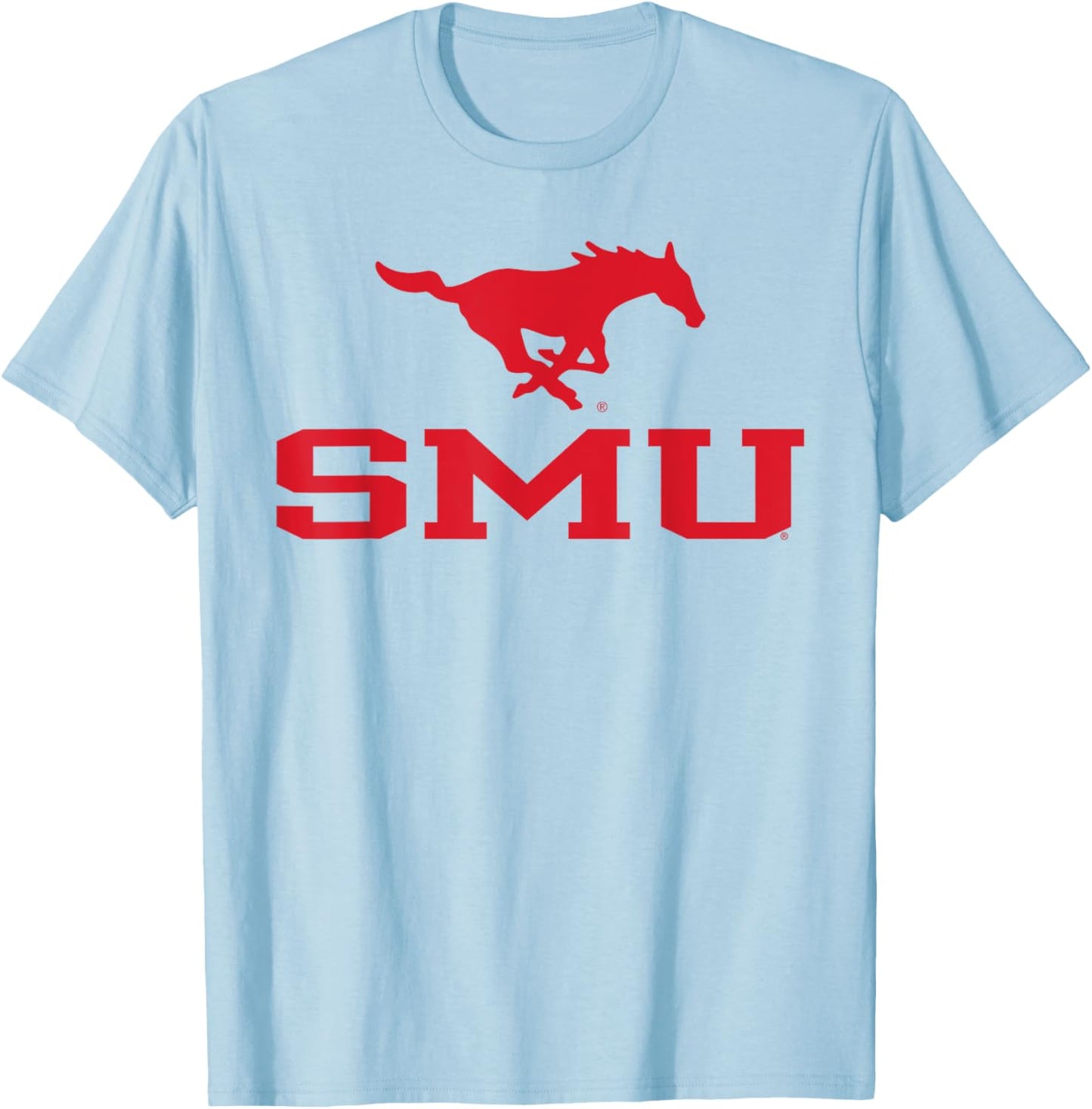 SMU Mustangs Sportsmanship White Officially Licensed T-Shirt - T-Shirt | Light Blue