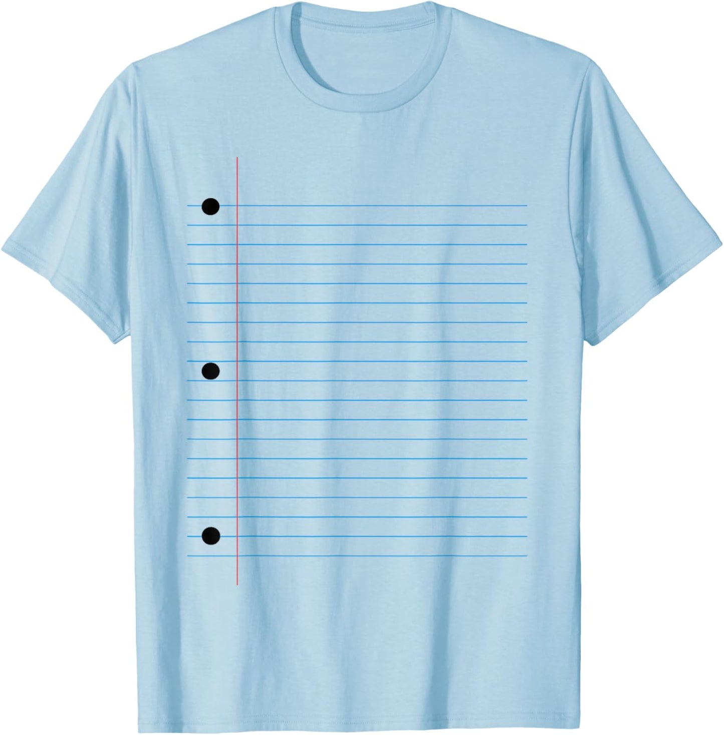 Funny Lined Notebook Paper Group Halloween Costume T-Shirt - T-Shirt | Light Blue