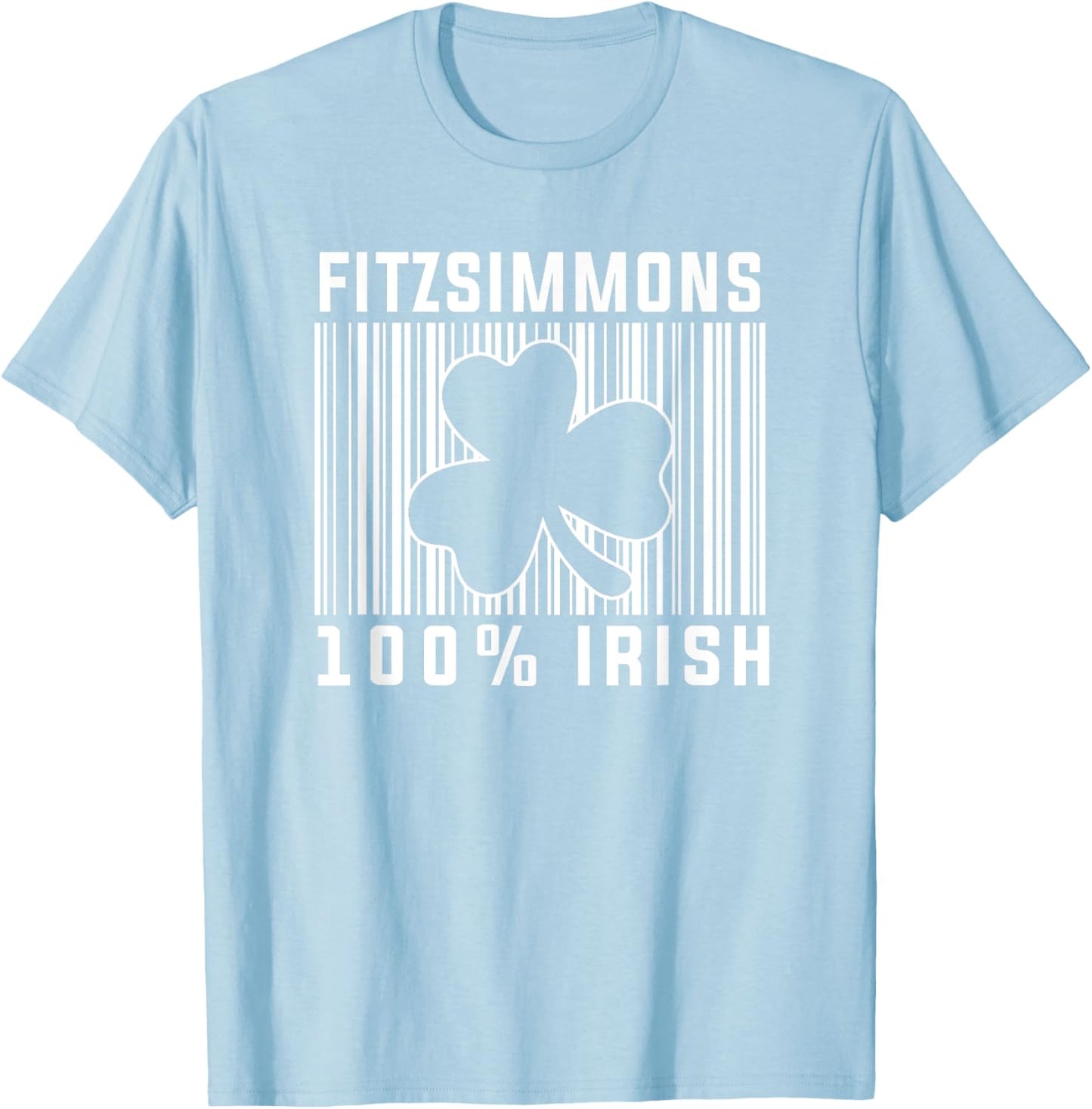 Fitzsimmons Irish Family Name T-Shirt - T-Shirt | Light Blue