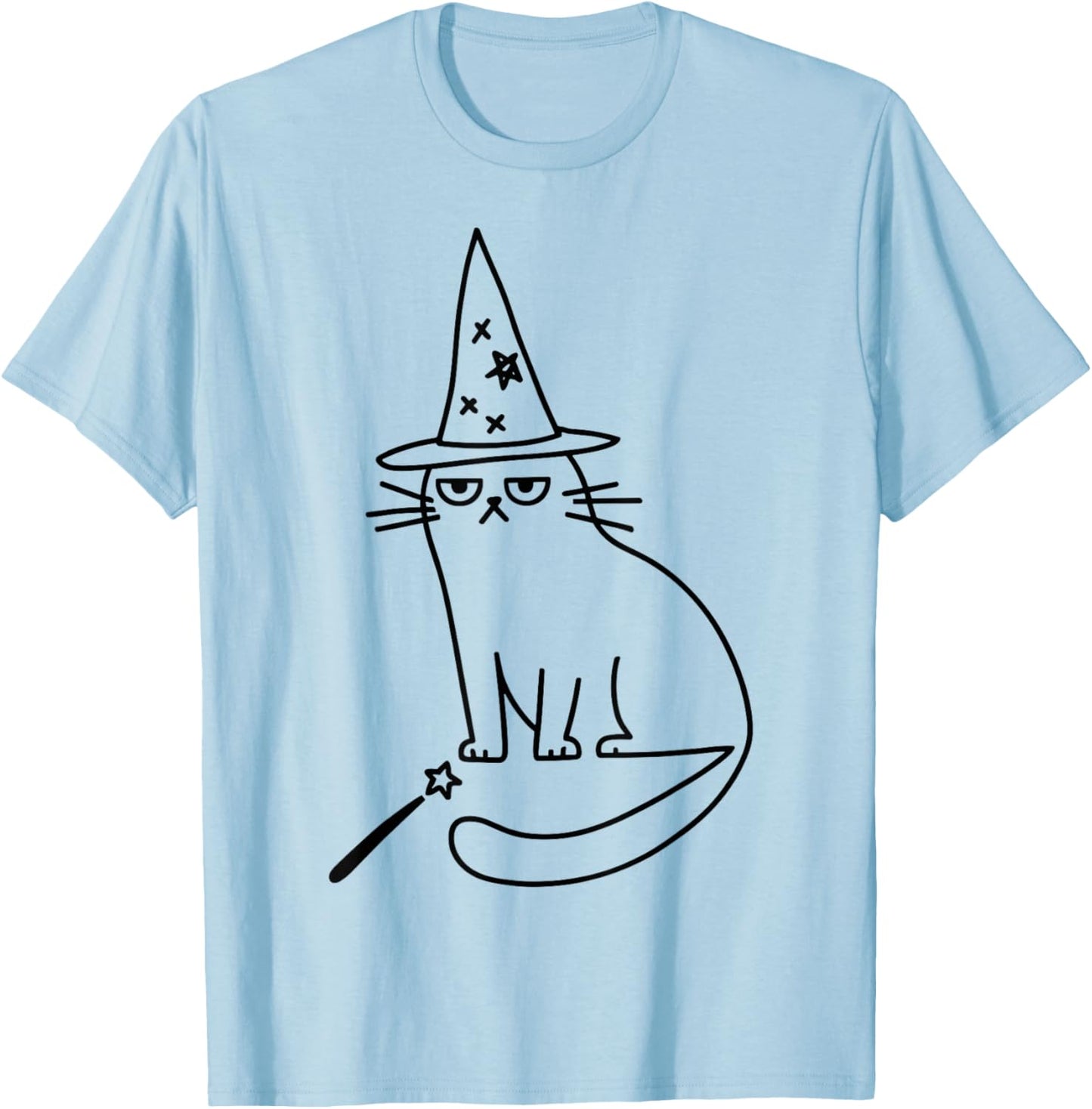 Wizard Cat Meme Funny Halloween Costume Funny Memes Dank Kid T-Shirt - T-Shirt | Light Blue