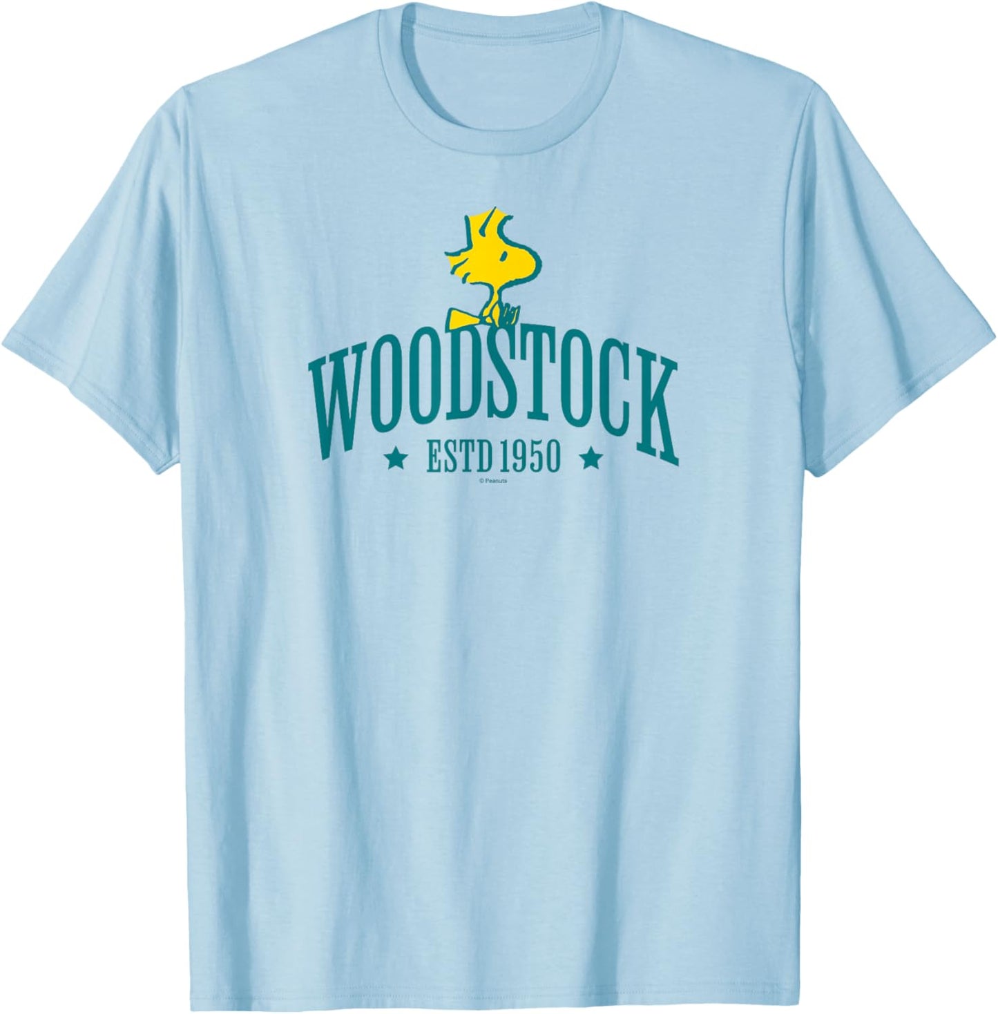 Peanuts - Woodstock Collegiate T-Shirt - T-Shirt | Light Blue