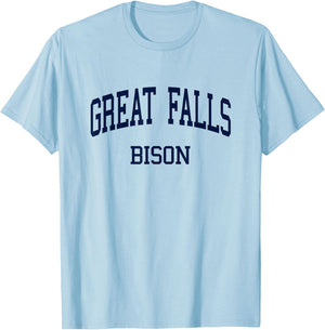 Great Falls High School HS Great Falls MT Retro T-Shirt - T-Shirt | Light Blue