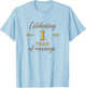 Funny 1 Year of Marriage 2024 1st Wedding Anniversary T-Shirt - T-Shirt | Light Blue