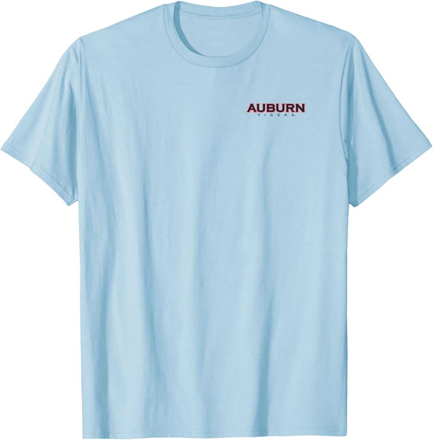 Auburn Tigers Football Helmet Front/Back White T-Shirt - T-Shirt | Light Blue