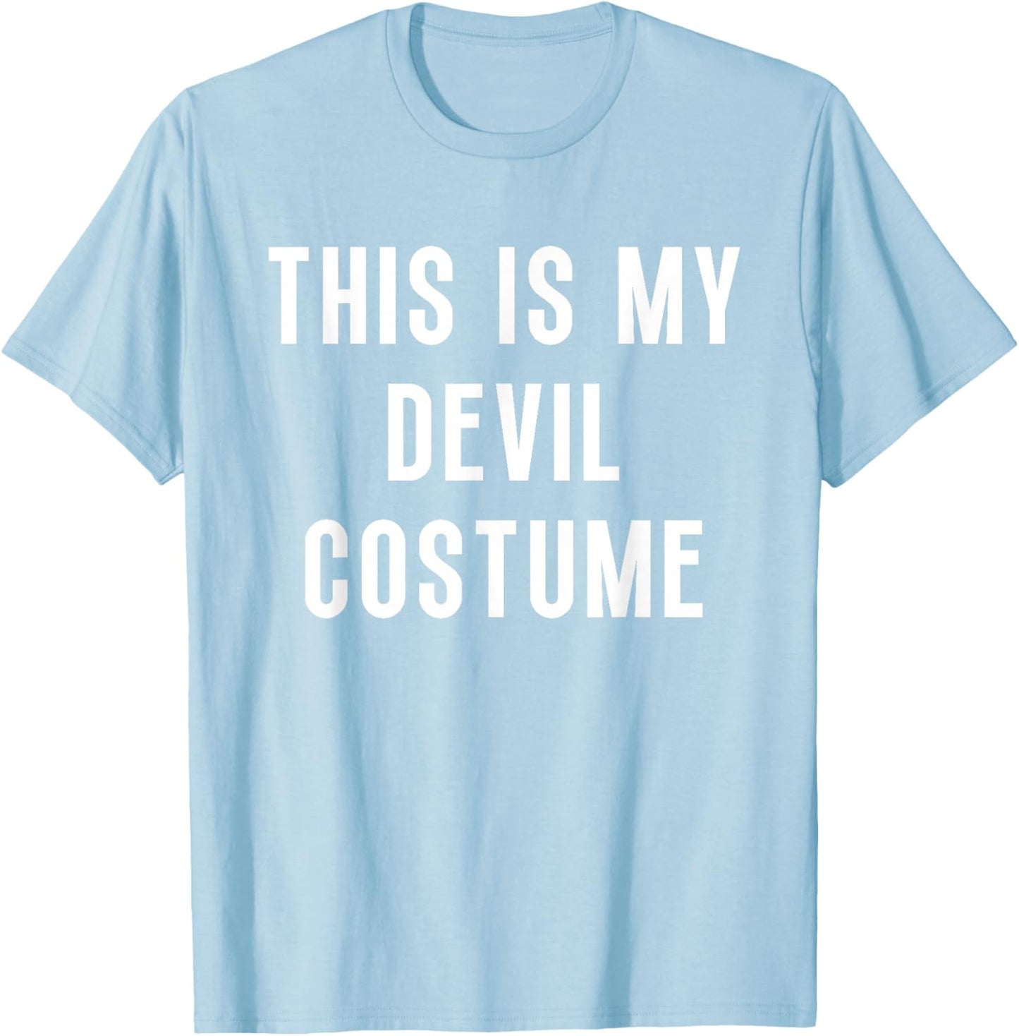 This Is My Devil Costume Halloween Funny Lazy Kids Adult T-Shirt - T-Shirt | Light Blue