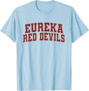 Eureka College Red Devils Apparel Sports Fan T-Shirt - T-Shirt | Light Blue