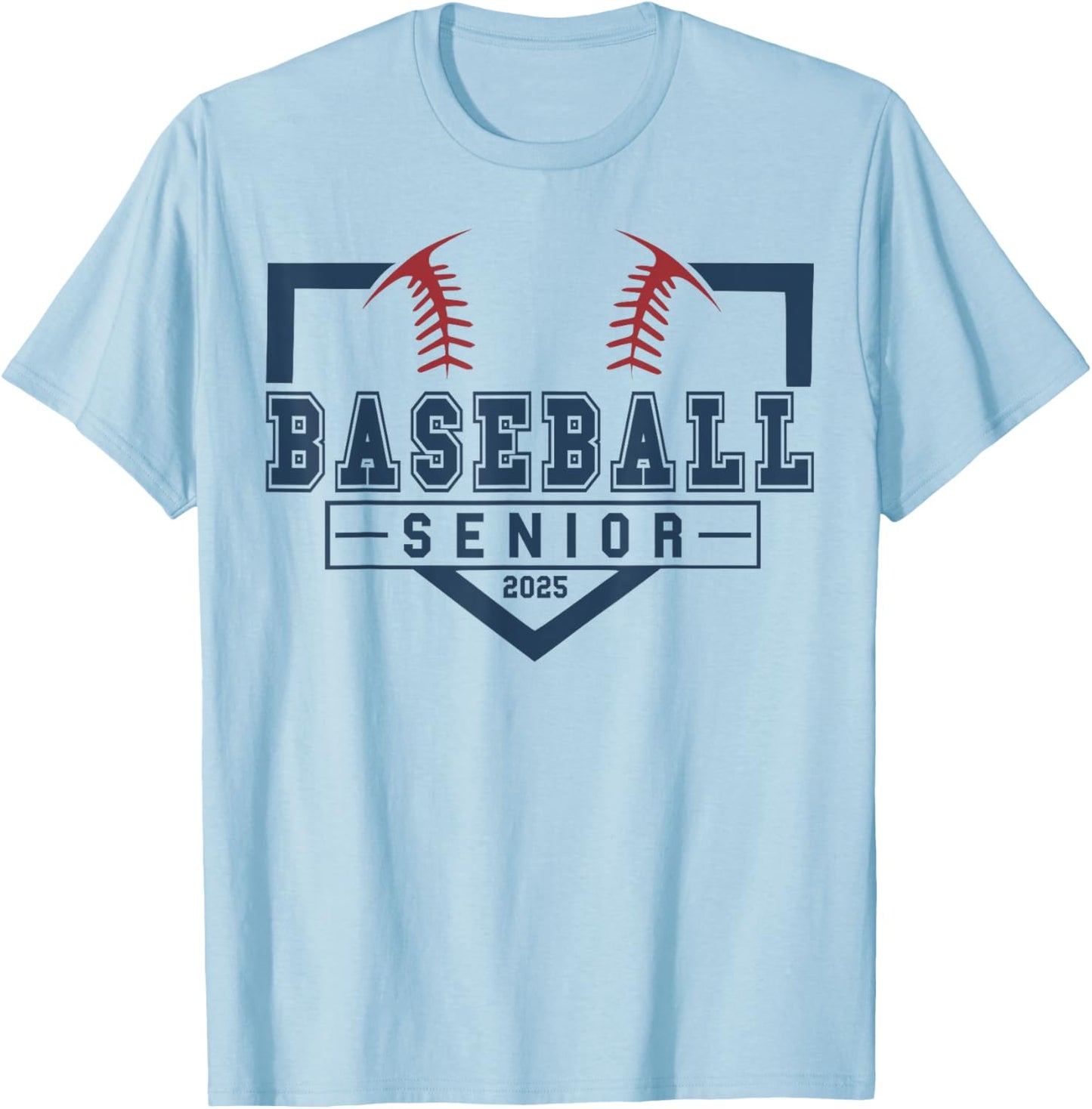 Baseball Senior Night Baseball Senior 2025 Graduation 50 T-Shirt - T-Shirt | Light Blue