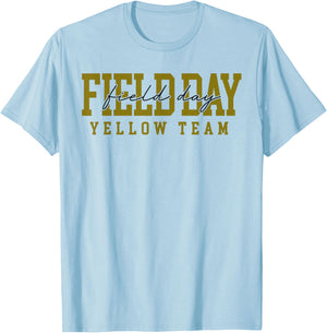 Yellow Team Field Day 2026 Let The Games Begin Teacher Kids T-Shirt - T-Shirt | Light Blue