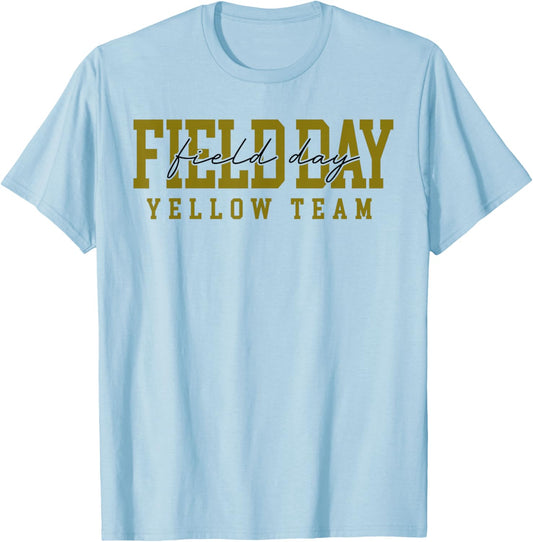 Yellow Team Field Day 2026 Let The Games Begin Teacher Kids T-Shirt - T-Shirt | Light Blue