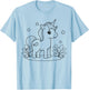 Unicorn to paint and color T-Shirt - T-Shirt | Light Blue