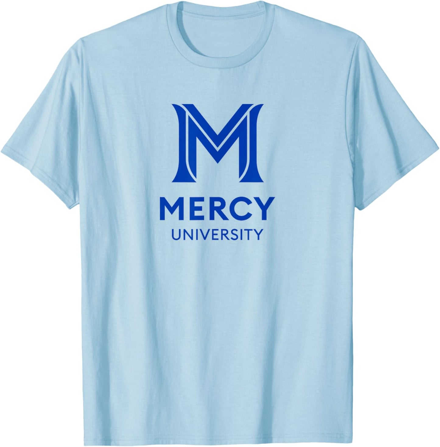 Mercy University Mavericks M Logo T-Shirt - T-Shirt | Light Blue