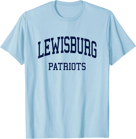 Lewisburg High School HS Olive Branch MS Retro T-Shirt - T-Shirt | Light Blue