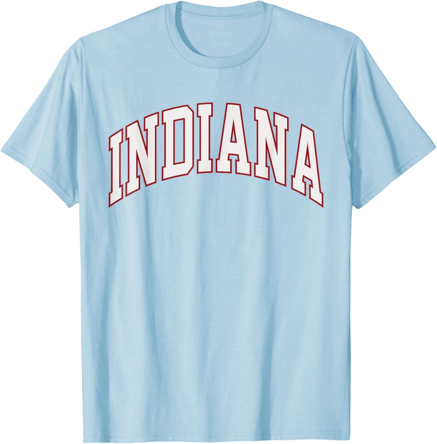 Retro Indiana Men Indiana Women Vintage Red White Souvenir T-Shirt - T-Shirt | Light Blue