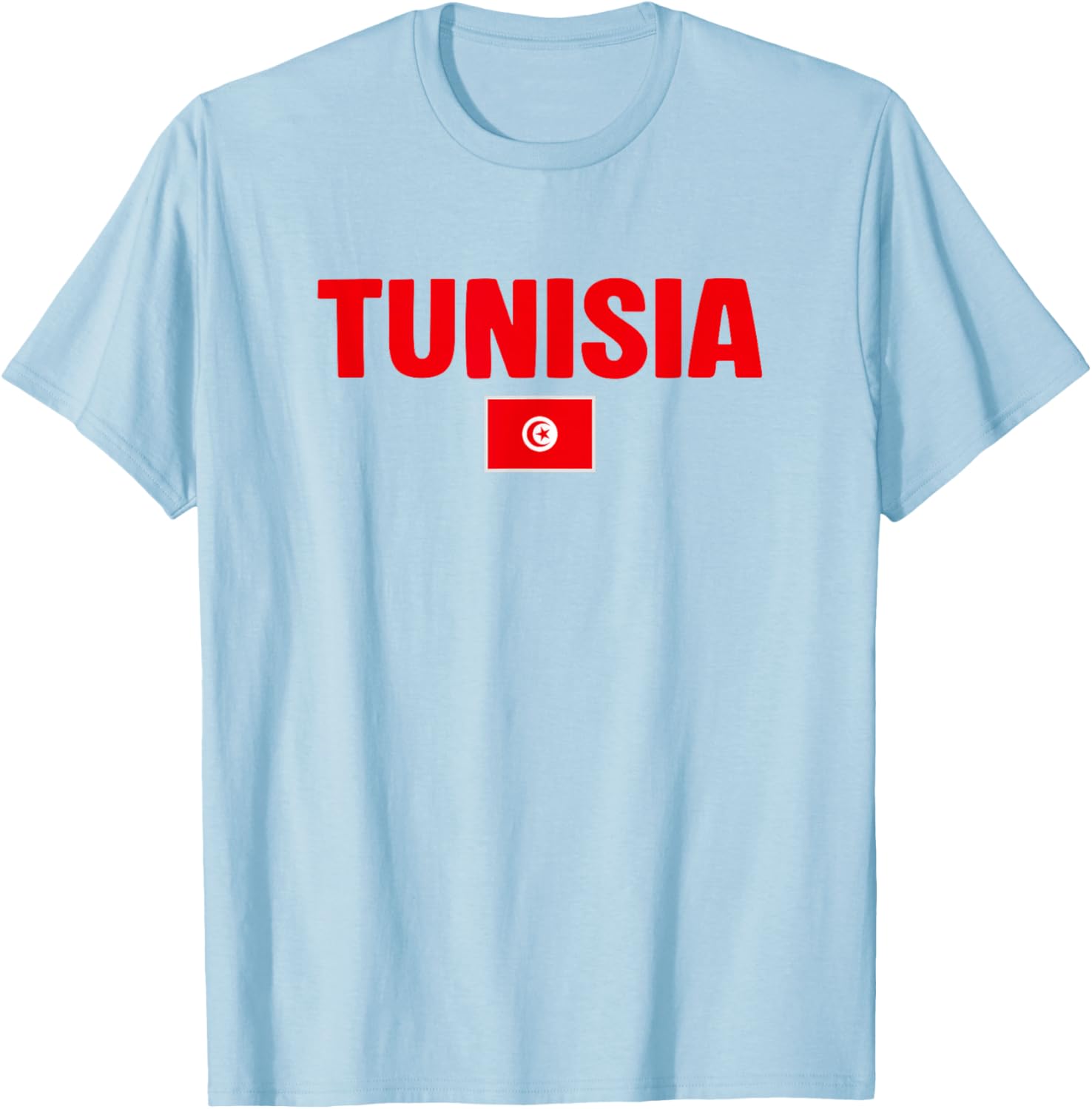 Tunesische Flagge Tunesien T-Shirt - T-Shirt | Light Blue
