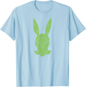 Bob's Burgers Iconic Louise Belcher Big Face Chest Portrait T-Shirt - T-Shirt | Light Blue