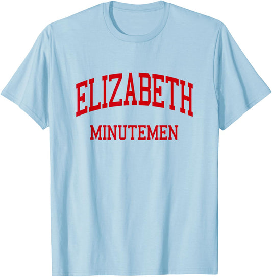 Elizabeth High School HS Elizabeth NJ Retro T-Shirt - T-Shirt | Light Blue
