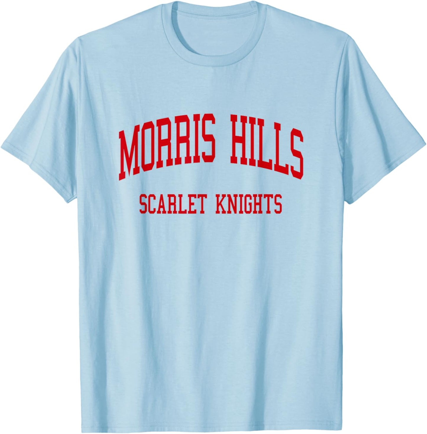 Morris Hills High School HS Rockaway NJ Retro T-Shirt - T-Shirt | Light Blue
