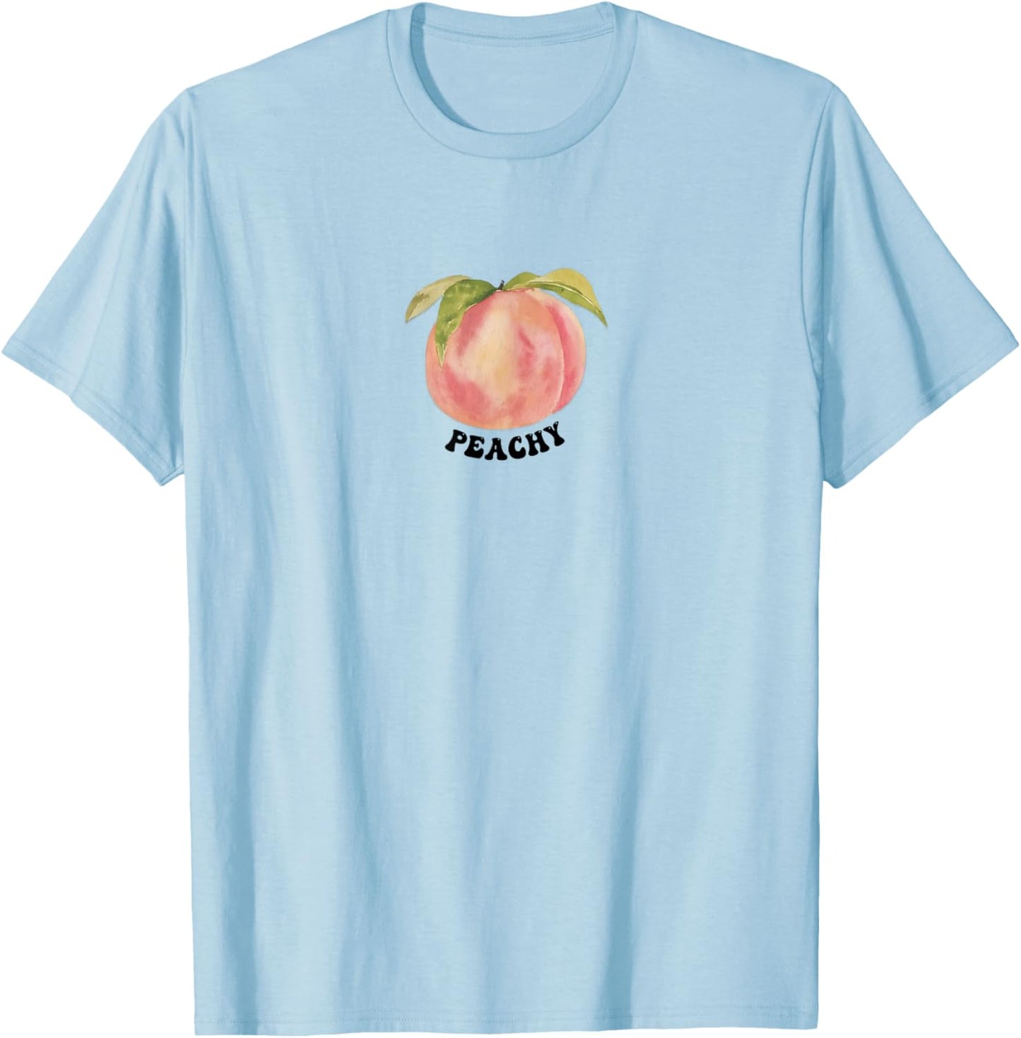Vintage Peach Fruit Shirt | Funny Peachy T-Shirt - T-Shirt | Light Blue