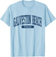 Galveston Beach Texas Souvenir Beach, Vintage, Minimalist T-Shirt - T-Shirt | Light Blue