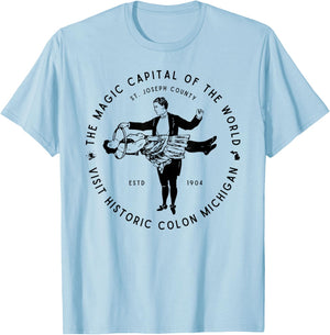Visit Historic Colon Michigan The Magic Capital of the World T-Shirt - T-Shirt | Light Blue