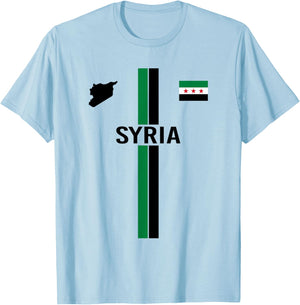Syrien-Flagge, Damaskus-Syrien-Design, syrische Flagge, I Love Syrien T-Shirt - T-Shirt | Light Blue