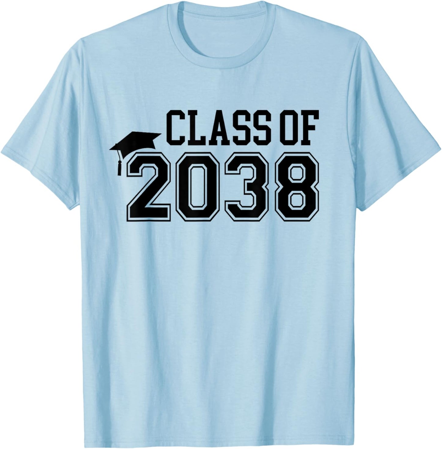 Kindergarten Class of 2038 First Day School Grow With Me T-Shirt - T-Shirt | Light Blue
