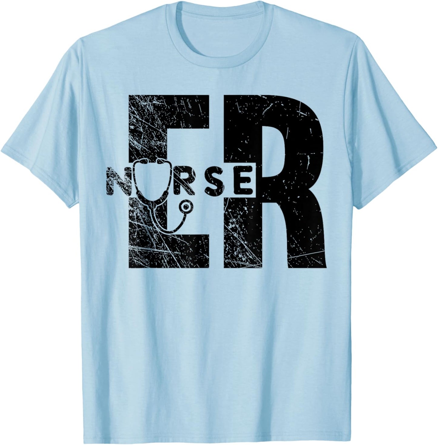 Proud ER Emergency Room Nurse, Nurse Lover T-Shirt - T-Shirt | Light Blue
