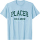 Placer High School HS Auburn CA Retro T-Shirt - T-Shirt | Light Blue
