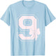 Birthday Girl Pink Coquette Bow 9 Year Old Aesthetic Girly T-Shirt - T-Shirt | Light Blue