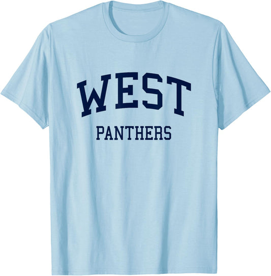 Pocono Mountain West High School HS Pocono Summit PA Retro T-Shirt - T-Shirt | Light Blue