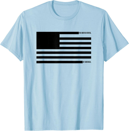 Redacted USA US Flag Patriotic 4th July Men Women Kids T-Shirt - T-Shirt | Light Blue